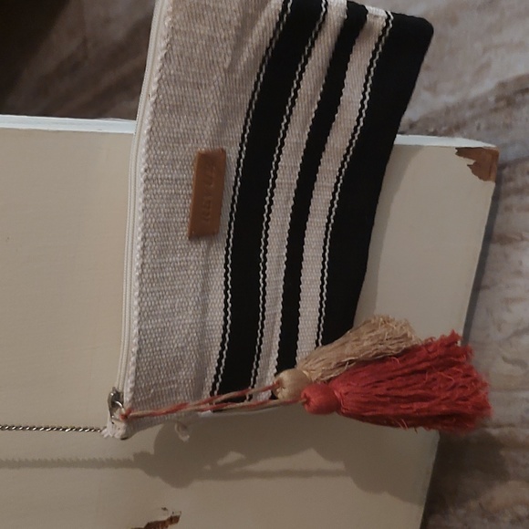 Bohemian purse made of cloth with a chain strap. Crossbody bag - Picture 2 of 4